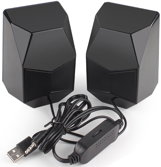 Колонки FUMIKO LIBRA (6W, USB, подсветка, black)