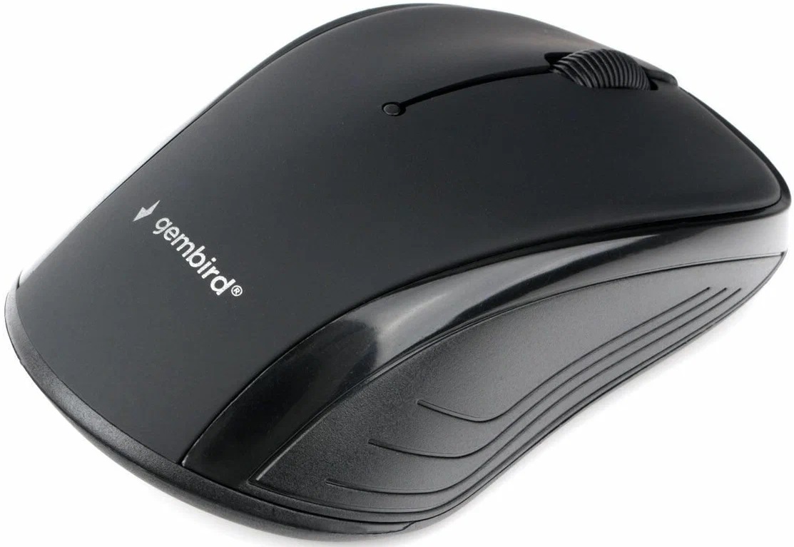 Мышь беспроводная Gembird MUSW-280 (optical, 1000dpi, 2xAAA, soft-touch, black)