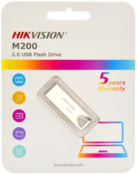 Флеш накопитель USB 2.0 32Gb HIKVISION M200 (HS-USB-M200/32G, silver)