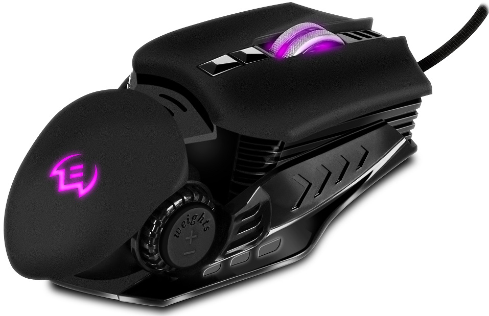 Мышь Sven RX-G815 (USB, optical, 8000dpi, игровая, настраиваемая RGB подсветка, программируемая, soft-touch, 1.8m, black)
