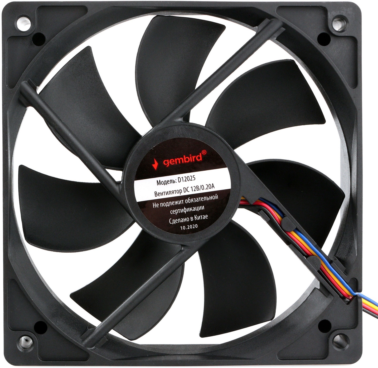 Вентилятор Gembird D12025HM-4 (120x120x25mm, Hydro, 4pin, PWM, black) OEM