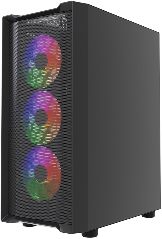 Корпус Powercase Mistral EA19 (CMAEA19-A4) (без БП, ATX, USB3.0, 4x ARGB Fan, black)
