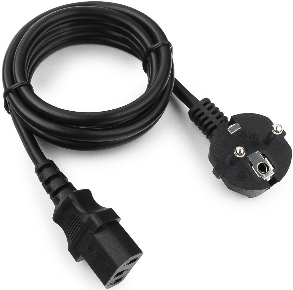 Кабель питания (PC-186-1M, сис. блок - розетка, 1.0m, 0.50мм2, black) Cablexpert