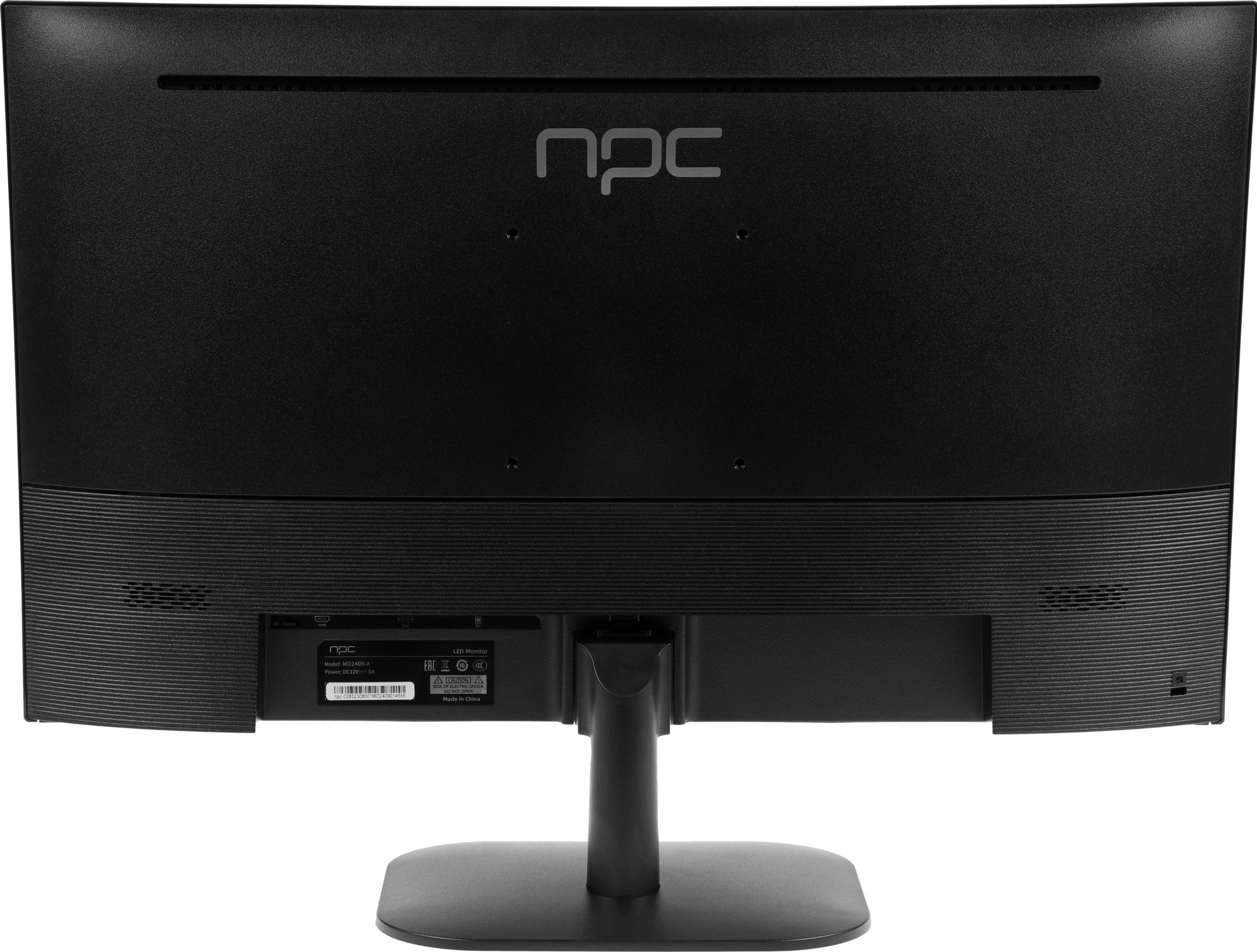Монитор npc 23.8" MD2409-A black (1920x1080, 75Hz, 1000:1, 178°/178°, 1ms (GTG), 250cd/m2, IPS, HDMI)