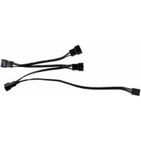 Разветвитель питания 4pin PWM Fan (m) -> 4x Fan 3pin (f) (FS-04, 200+100+100+100mm, black) ID-Cooling