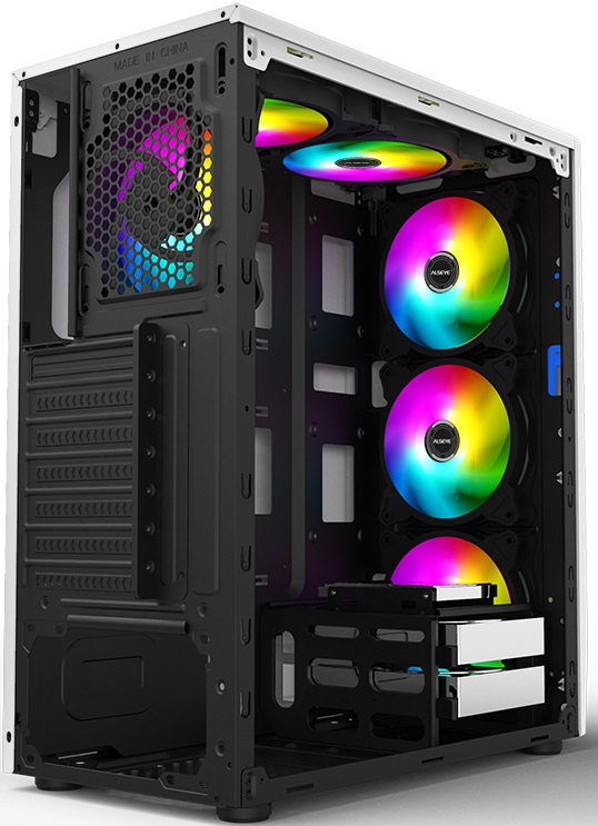 Корпус ALSEYE Reactor (без БП, ATX, USB3.0, без вентиляторов, black)
