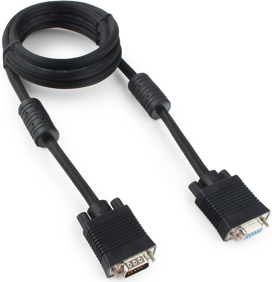 Кабель SVGA Pro 15m/15f 1.8m (CC-PPVGAX-6B, удлинительный, 2 ферритовых фильтра, black) Cablexpert
