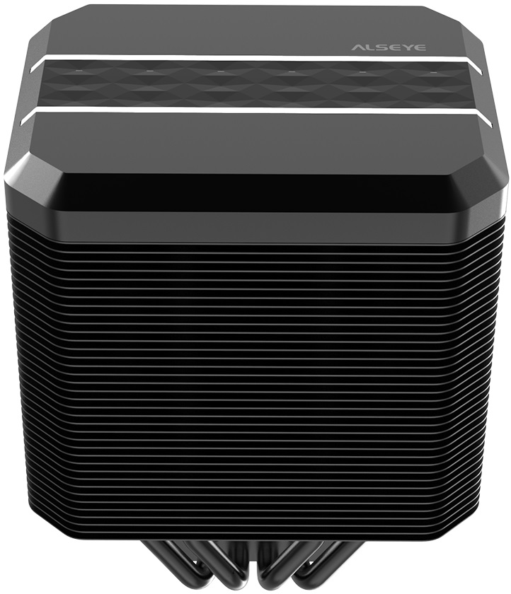 Вентилятор ALSEYE MAX M90 (1150/1151/1155/1156/1200/1366/1700/FM1/FM2/AM2/AM3/AM4, 92mm, Al, 800-2400rpm, 28dBa, 4 тепловые трубки, DTH, 4pin, PWM, ARGB LED, 125W, black) RTL