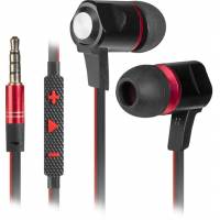 Гарнитура Defender LANCE (затычки, с микрофоном, 1.2m, black-red)