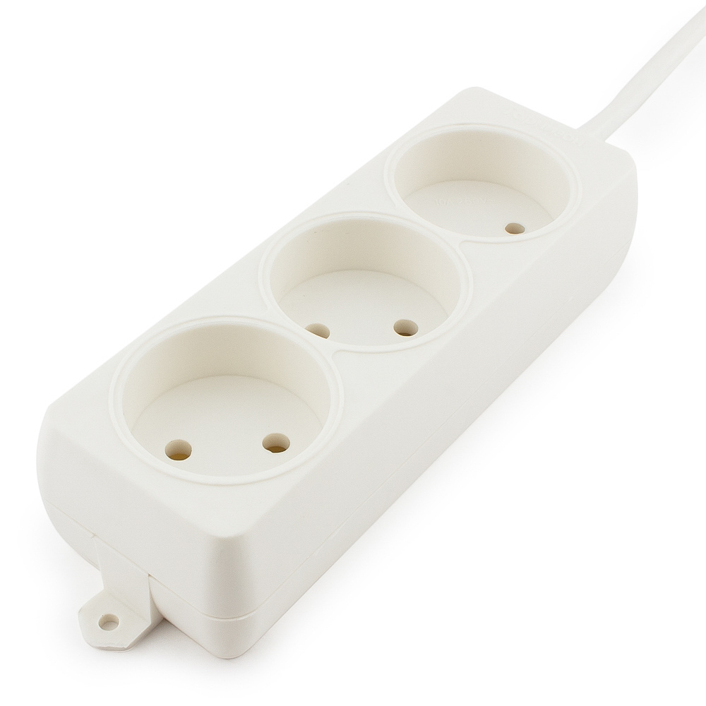 Сетевой удлинитель Гарнизон (EL-NL3-W-3, 3 розетки, 3 метра, 10A, white) OEM