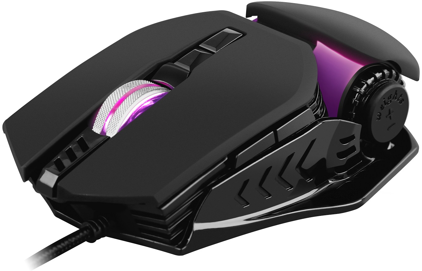 Мышь Sven RX-G815 (USB, optical, 8000dpi, игровая, настраиваемая RGB подсветка, программируемая, soft-touch, 1.8m, black)