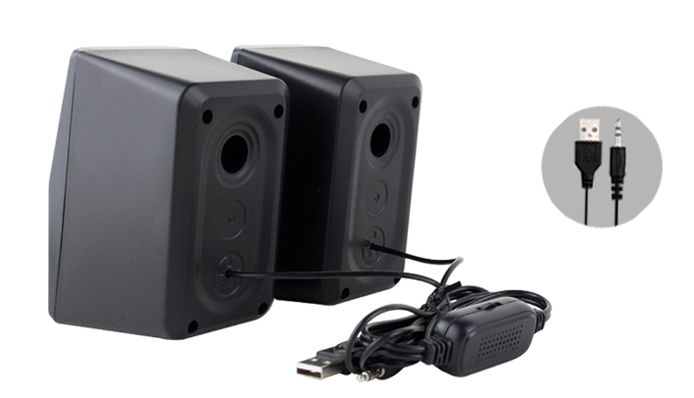 Колонки FUMIKO CONRAD (6W, USB, подсветка, black)