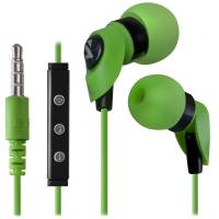 Наушники Defender Pulse 455 (затычки, для мобильных устройств, с микрофоном, 1.2m, green)