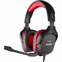 Наушники Sven AP-G333MV (полноразмерные закрытые, с микрофоном, регулятор, 2.2m, игровые, black-red)