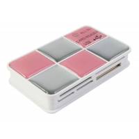 Карт-ридер PC Pet 24-in-1 (CR-217CPK, SDHC, microSD, M2, MS, MMC, CF, xD, Choco Pink, USB 2.0)