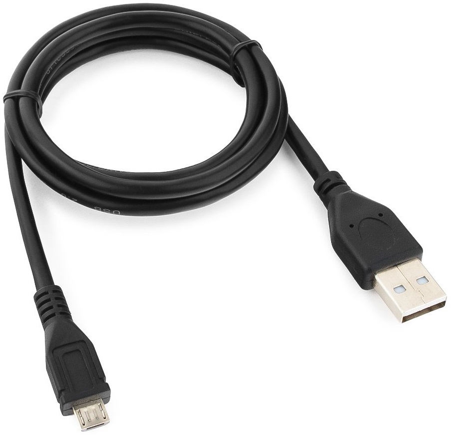 Кабель USB 2.0 Am - micro USB 1.0m (CCP-mUSB2-AMBM-1M, 2.1A, экранированный, black) Cablexpert