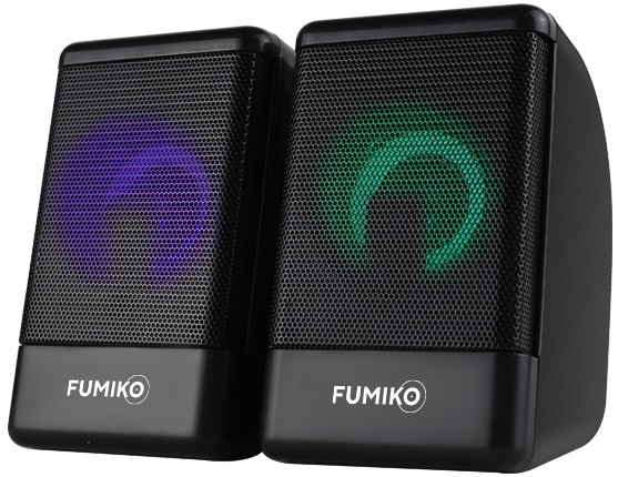 Колонки FUMIKO FOCUS (6W, USB, подсветка, black)
