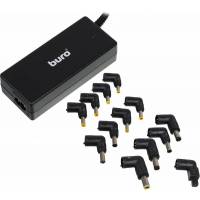 Зарядное устройство для нетбука Buro BUM-0054B65 (вход 110-220V, 65W,выход 12/15/16/18/18.5/19/19.5/20V, USB 1A, black)