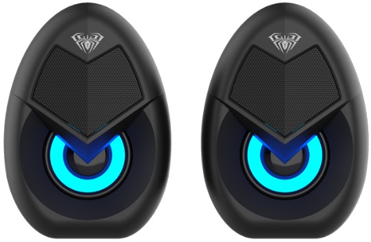 Колонки AULA WIND N-69 (6W, USB, подсветка, black)