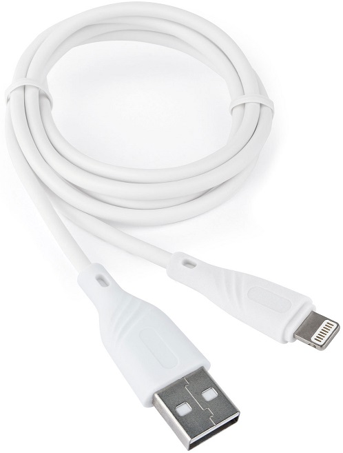 Кабель USB 2.0 Am - Lightning 1.0m (CCB-USB-AMAPO1-1MW, 2.1A, white) Cablexpert
