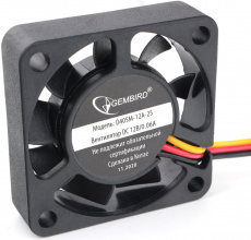 Вентилятор Gembird D40SM-12A-25 (40x40x10mm, sleeve, 5000rpm, 27dBa, 3pin, black) OEM