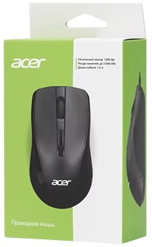 Мышь Acer OMW136 (ZL.MCEEE.01A) (USB, optical, 1200dpi, 1.5m, black)