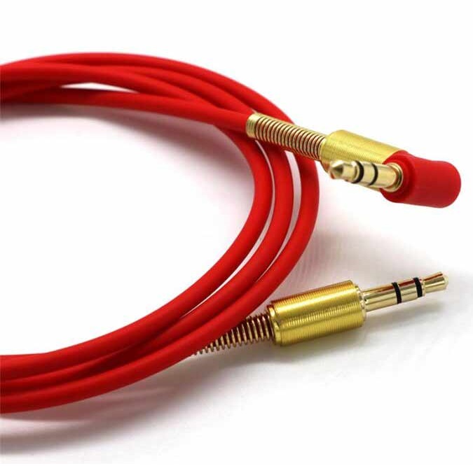 Кабель аудио 3.5mm Jack (m) - 3.5mm Jack (m) 1.0m (FAC-01R, red) FUMIKO