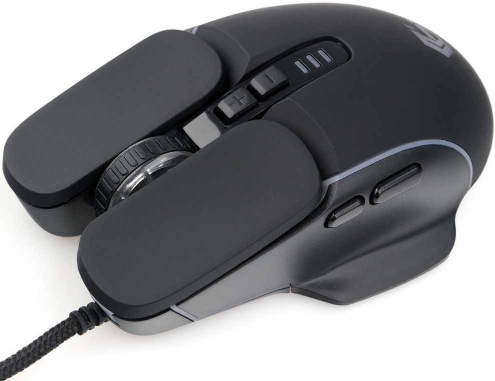 Мышь Gembird MG-820 (USB, optical, 3200dpi, RGB подсветка, игровая, 1.8m, black)