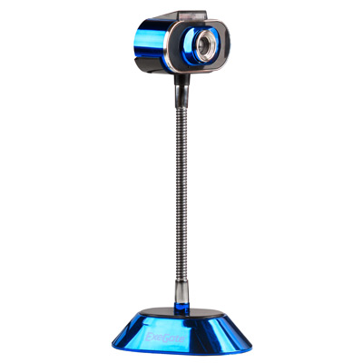 Web-камера ExeGate CM-210 (0.3Mpx, 640x480, без микрофона, на ножке, black-silver-blue)