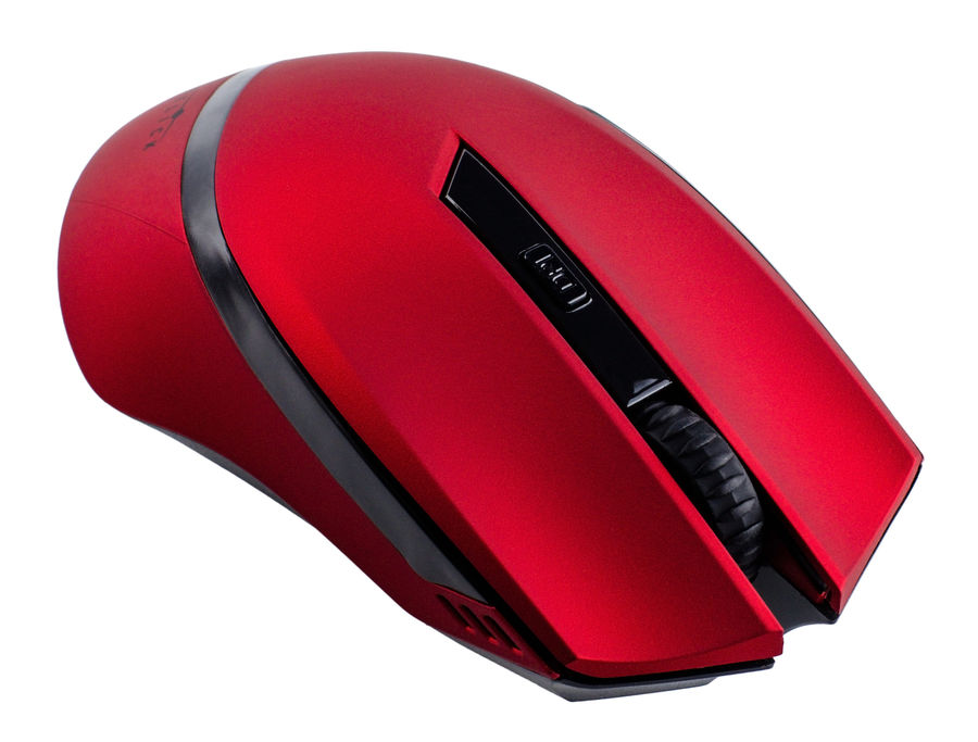 Мышь беспроводная Oklick 630LW (optical, 1600dpi, 2xAA, burgundy-black)