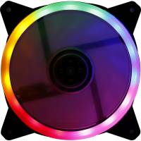 Вентилятор Digma DFAN-FRGB3 (120x120x25mm, Hydro, 1200rpm, 23dBa, 3+4pin, RGB fixed LED, black) RTL