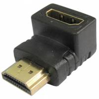 Переходник HDMI (f) - HDMI (m) (CA320, угловой, black) Vcom