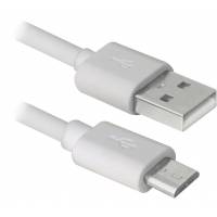 Кабель USB 2.0 Am - micro USB 1.0m (USB08-03BH, white) Defender