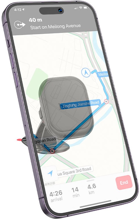 Держатель автомобильный hoco H30 Brilliant (магнитный, на приборную панель, black)
