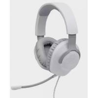 Наушники JBL QUANTUM 100 (полноразмерные закрытые, с микрофоном, регулятор, 1.2m, игровые, white)