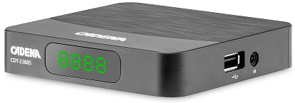 Тюнер для цифрового ТВ внешний / Медиа-проигрыватель CADENA CDT-2388S (1080p, DVB-T/T2, HDMI, JPEG, MKV, USB, Time Shift, black)