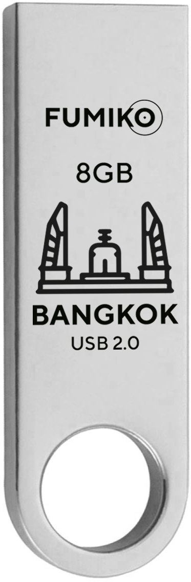 Флеш накопитель USB 2.0 8Gb FUMIKO BANGKOK (FBK-02, silver)