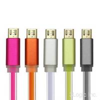 Кабель USB 2.0 Am - micro USB 1.0m (ACD-U915-M2O, мультиразъёмы, плоский силиконовый шнур, индикатор заряда, orange) ACD