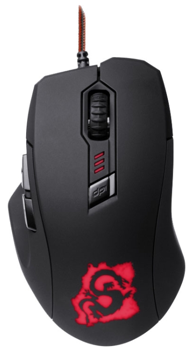 Мышь Oklick DRAGON 725G (USB, optical, 2400dpi, игровая, black)