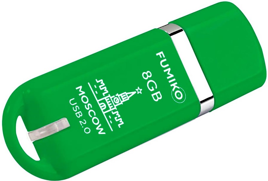 Флеш накопитель USB 2.0 8Gb FUMIKO MOSCOW (FMW-17, 30MB/s, green)