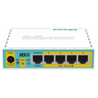 Роутер MikroTik hEX PoE lite (RB750UPR2, 4 ports, 100Mbps, USB, 3G/LTE, 4xPoE, white-blue)