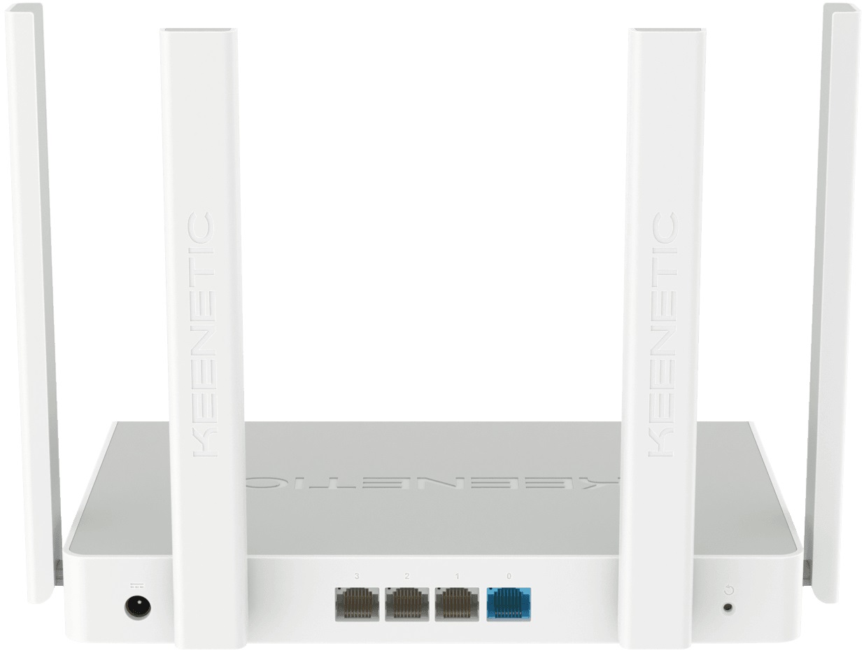 Роутер Keenetic Sprinter (KN-3710) (574/1201Mbps, 2.4/5GHz, 3 ports, 1000Mbps, 4 внешние несъёмные антенны 5dBi, grey-white)