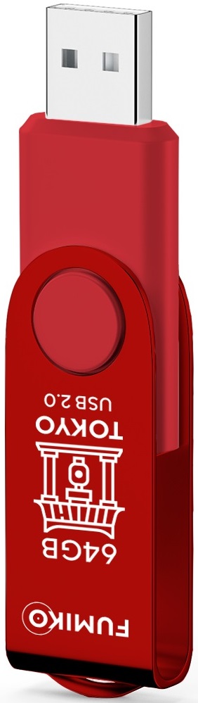Флеш накопитель USB 2.0 64Gb FUMIKO TOKYO (FTO-15, 30MB/s, red)