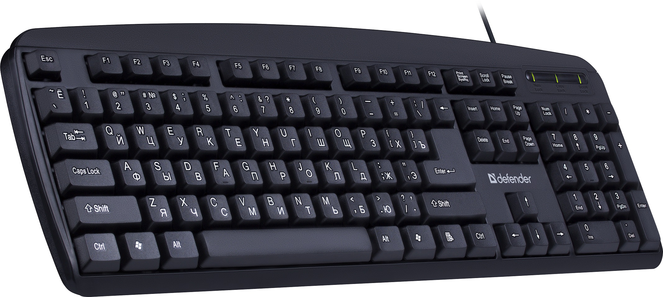 Клавиатура Defender Office HB-910 (USB, 1.5m, black)