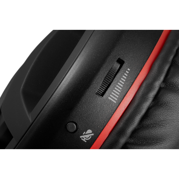 Наушники Redragon MINOS (полноразмерные закрытые, подключение по USB, c микрофоном, игровые, виртуальный объёмный звук 7.1, 2m, black-red)
