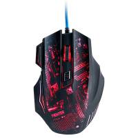 Мышь Qumo Fighter M38 (USB, optical, 3200dpi, 4 цвета подсветки, black)