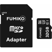 Карта памяти SDHCmicro Card 32Gb FUMIKO (FSD-12, Class 10, UHS-I U3, до 104MB/s, адаптер SD)