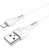 Кабель USB 2.0 Am - Lightning 1.0m (X37 Cool power, 2.4A, быстрая зарядка, white) hoco