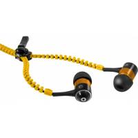 Наушники Defender ZigZag (затычки, для мобильных устройств, с микрофоном, 1.1m, yellow)