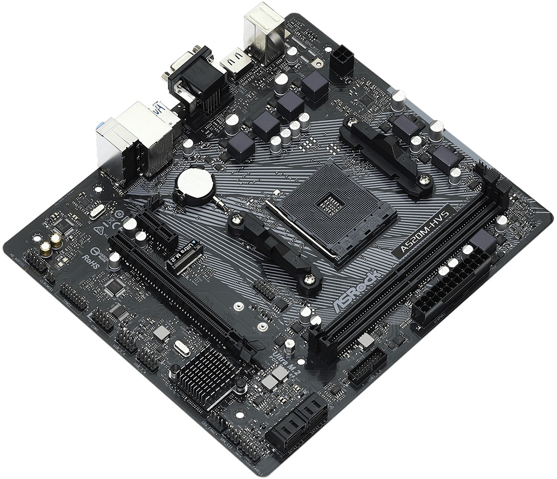 Материнская плата ASRock A520M-HVS (AM4, mATX) RTL